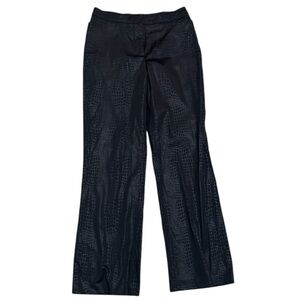 VINTAGE Y2K 90’s Black‎ Pants Snakeskin Satin Trousers NY&CO Work Party Mid Rise